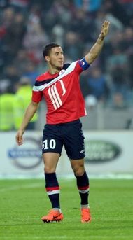 Eden Hazard on Sunday bade farewell to outgoing champions Lille